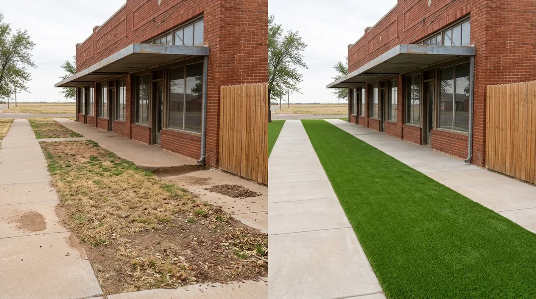 Result artificial grass installation in Amarillo - Amarillo Artificial Grass Installation