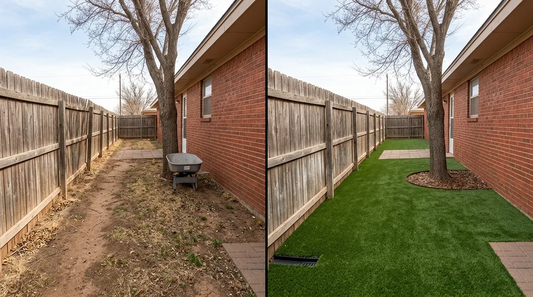 Result artificial grass installation in Amarillo - Amarillo Artificial Grass Installation